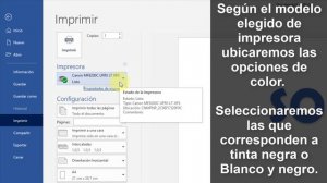 Cómo IMPRIMIR en BLANCO y NEGRO WORD 2019