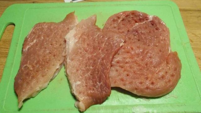 Свиные отбивные жареные в двойной панировке