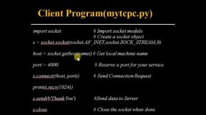A Simple TCP Client Server Application Using PYTHON