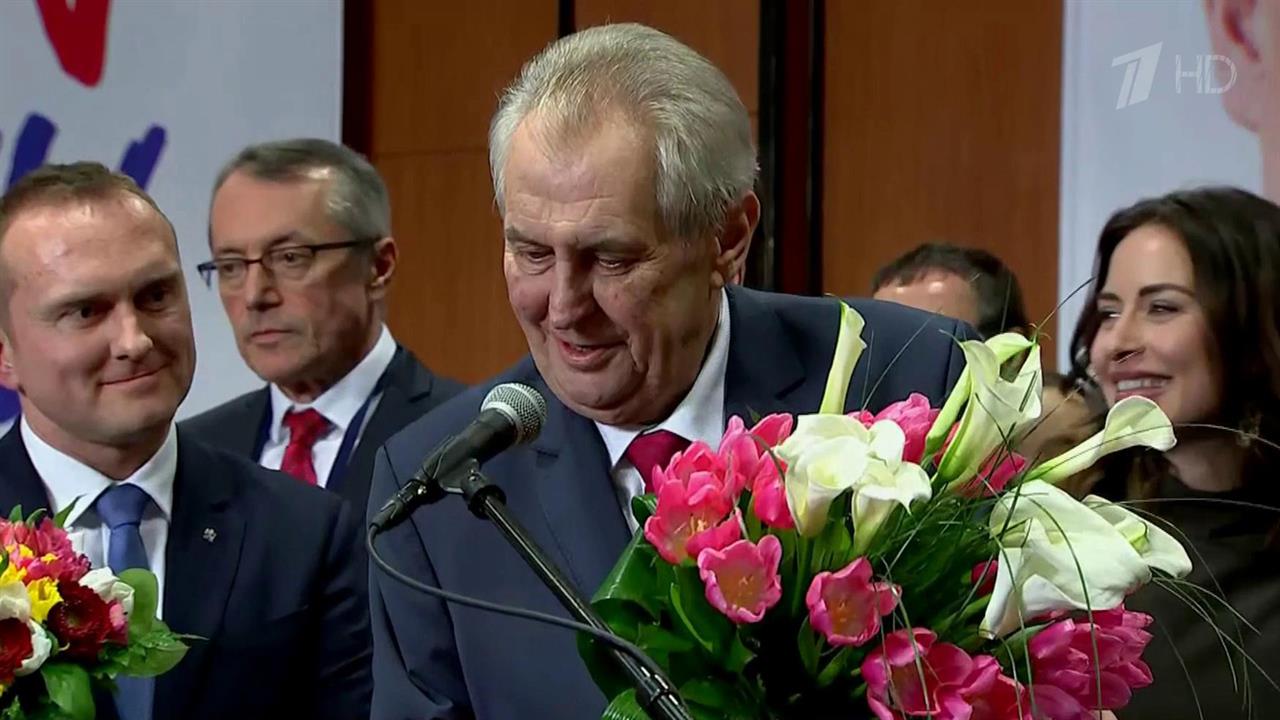 Владимир Путин поздравил Милоша Земана с переизбранием на пост президента Чехии