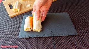 Фаршированные КРАБОВЫЕ ПАЛОЧКИ | Закуска из рулетиков крабовых палочек | Рецепты из крабовых палоче