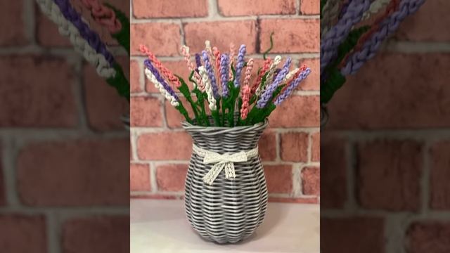 Цветы из бумажной лозы ( имитация лаванды) смотреть онлайн