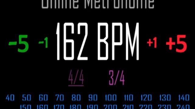 Metronomo Online - Online Metronome - 162 BPM 3/4 смотреть онлайн