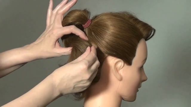 Вечерняя прическа на средние волосы. Evening prom hairstyle смотреть онлайн