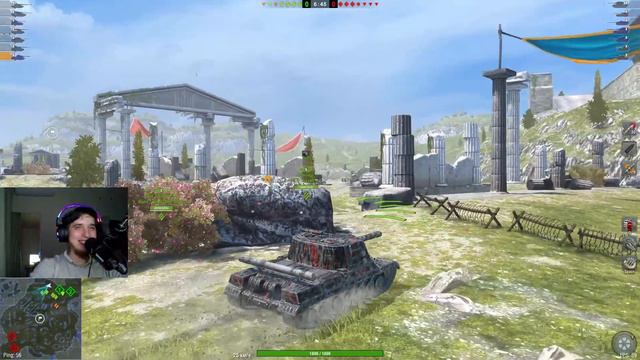 #4 Тупорылый стрим World of tanks Blitz Lesta Фармим экипаж на об.268 смотреть онлайн