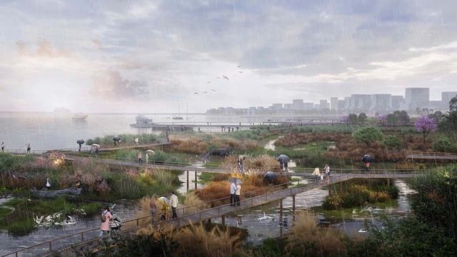 Проект набережной линии Яньтай, Китай. Yantai Waterfront Project, China