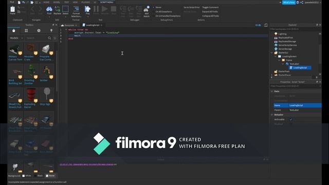 How To Make a Loading Screen Gui On Roblox Studio (First Roblox Studio Video) смотреть онлайн
