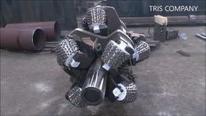 Бур с шарошками с промывкой шарошечный бур ГНБ бентонит