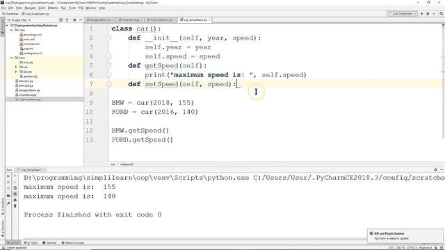 Python OOPS Concepts | Python OOP Tutorial | Python Classes and Objects | Python Course |Simplilear