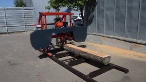 Бензиновая Ленточная пилорама Лесник