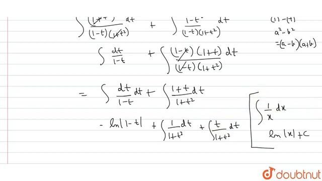 ज्ञात कीजिए -int (2 Cosx )/( (1- Sinx) (1 + Sin^(2) X)) Dx`