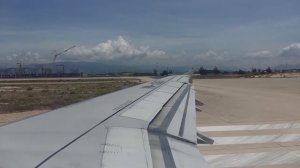 Take off at Cam Ranh international airport