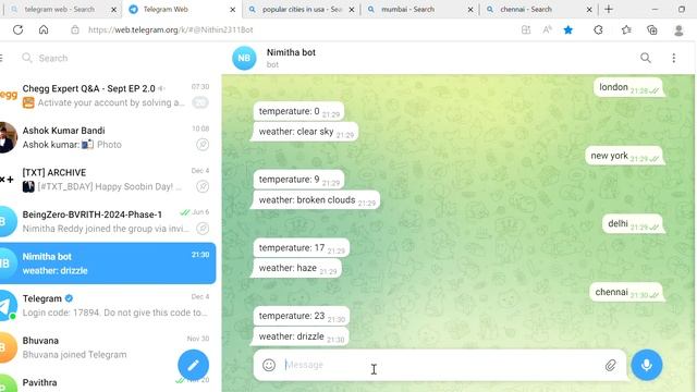 chat bot using weather api смотреть онлайн