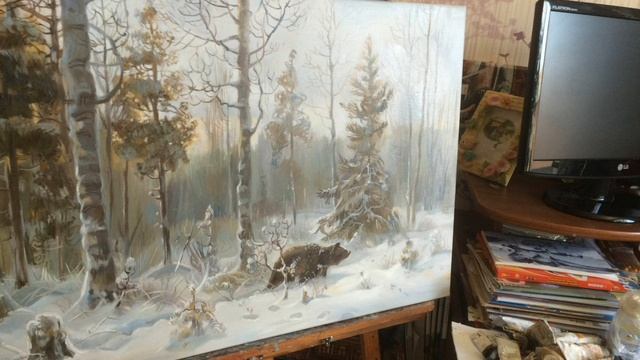 Картина, холст/масло «Хозяин»