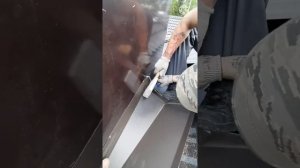 Работа!Примыкание к трубе с разуклонкой на металлочерепице.