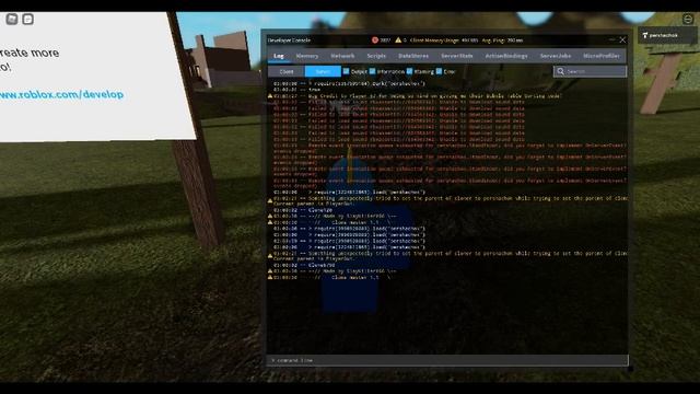 execute scripts in developer console roblox
