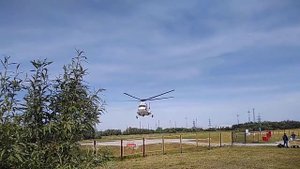 Взлет вертолёта МИ-8