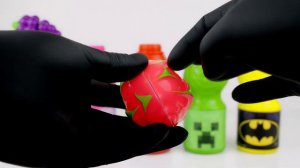 Oddly Satisfying Video   How To Make 5 Rainbow Coca Cola Bottle Stress Balls with Fruit Cutting ASMR