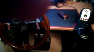 Обзор моей "виртуальной кабины" для ETS 2 и ATS на базе руля Logitech G27.