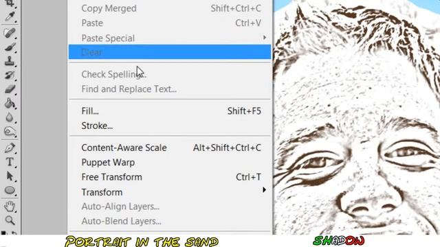 Tutorial Photoshop CS5 - Portrait in the sand (Demo) смотреть онлайн