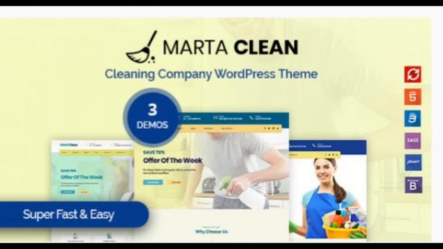 Marta - Cleaning Company WordPress Theme смотреть онлайн