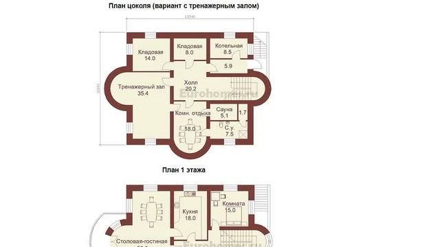Проекты домов из кирпича с цокольным этажом