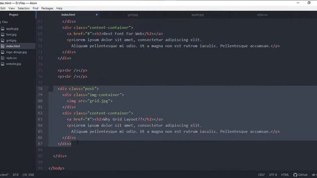 Simple Blogging Template Design | HTML And CSS