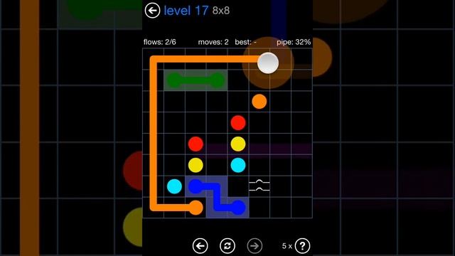 Flow Free Bridges Challenge Pack 8x8 Level 17 Walkthrough