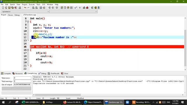 Lecture 27: Pass by Reference, Returning value from Function, Local and Global Variables смотреть онлайн