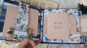 Скрапбукинг. Обзор альбома из коллекции Blue and Blush