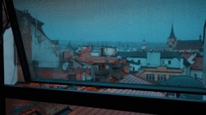 Rainy Sounds in Prague, Rain on Glass Window for Deep Sleep, Relaxation and Study   1 Hour