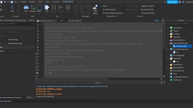 Admin panel showcase Roblox Studio смотреть онлайн