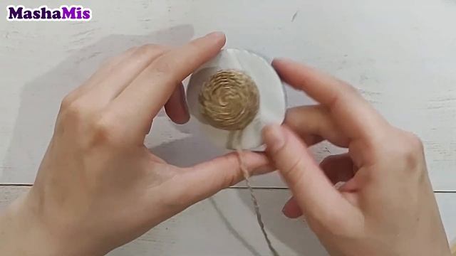 КРАСОТА из ДЖУТА  и крышки своими руками