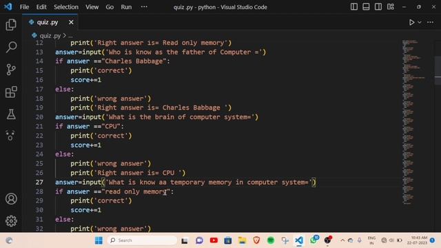 Quiz game python project | Easy python projects ideas | Python project|#python3 @learnwithcode102