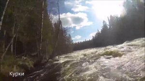 Основные пороги реки Пистайоки по высокой воде в мае