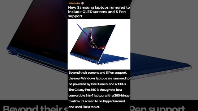 New Samsung laptops rumored to include OLED screens and S Pen support