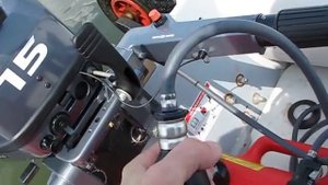 Первый запуск мотора YAMAHA 15FMHS 2-х тактный.