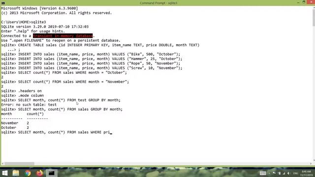 Group by and Having   Create and Manage SQLite Databases From Scratch