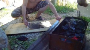 Подготовка простой коптилки,но с поддоном из фольги.