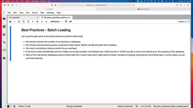 Programming Essentials Python - Batch Operations - Best Practices Batch Loading