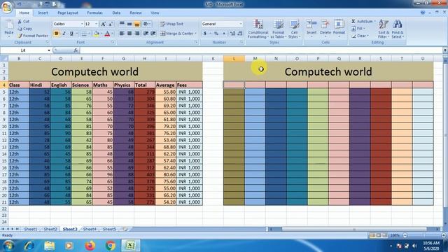 Cut, Copy, Format painter ms excel 2007, ms excel 2007 home tab के बारे में महत्वपूर्ण जानकारी смотреть онлайн