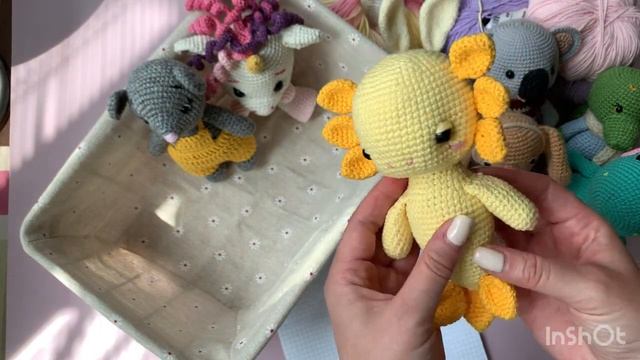 Анонс бесплатного мк на коалу, готовые работы #амигуруми смотреть онлайн