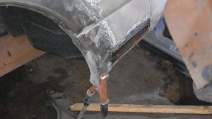 автохлам восстановление. переварил ваз 2112. завершение сварочных работ. левая сторона часть 6.