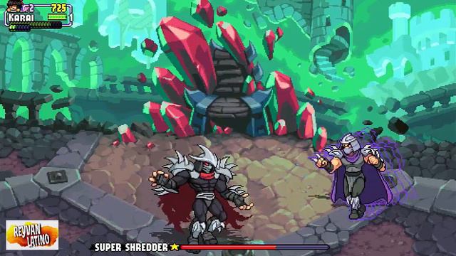 Shredder Vs Super Shredder - TMNT Shredder's Revenge Dlc Dimension Shellshock Gameplay