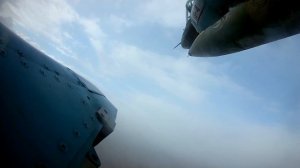 Учебные полеты летчиков с авиабазы ОДКБ "Кант" в Кыргызстане.