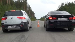 Seat Altea Freetrack K04 Stage 3 vs BMW 3 (320i chip)