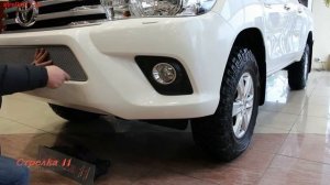 Защита радиатора Premium TOYOTA HILUXE VIII 2015-н.в. (Хром) - strelka11.ru