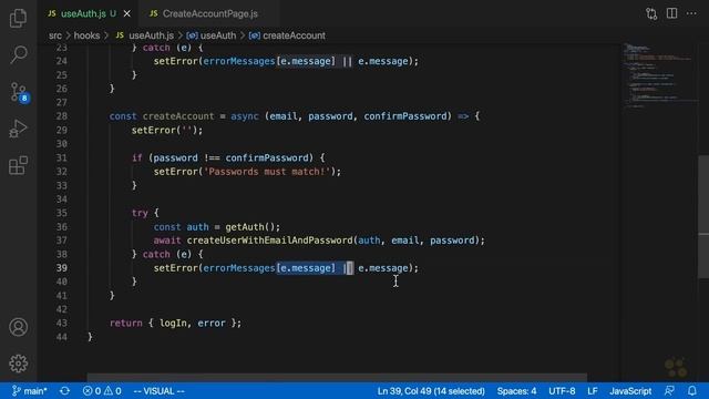45 Creating Accounts In Custom Hooks || Full Stack React Development смотреть онлайн