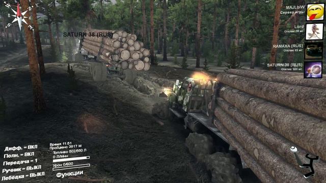 SpinTires - карта "Вах4" почти пройдено #3 смотреть онлайн