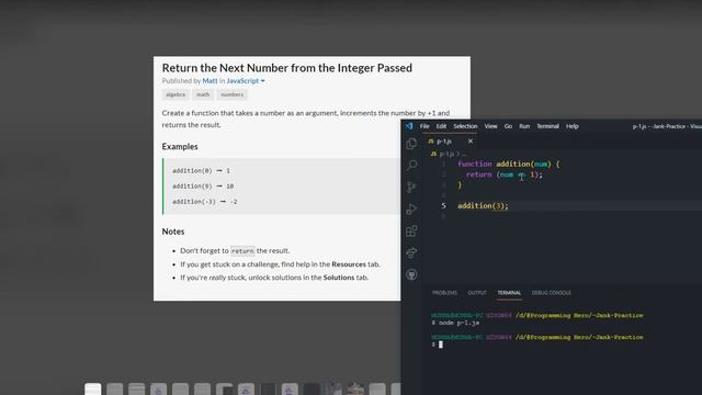 JavaScript Problem Solving